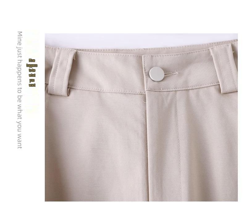Women's High-Waist Wide Leg Trousers: 2025 Spring/Autumn Fashion, Versatile, Trendy, Slimming, Straight-Leg Casual Pants