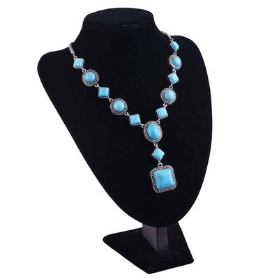 Vintage Boho Turquoise Hanger Kettingen Etnische Stijl Kralen Ketting Trui Kettingen Dames Sieraden Cadeaus