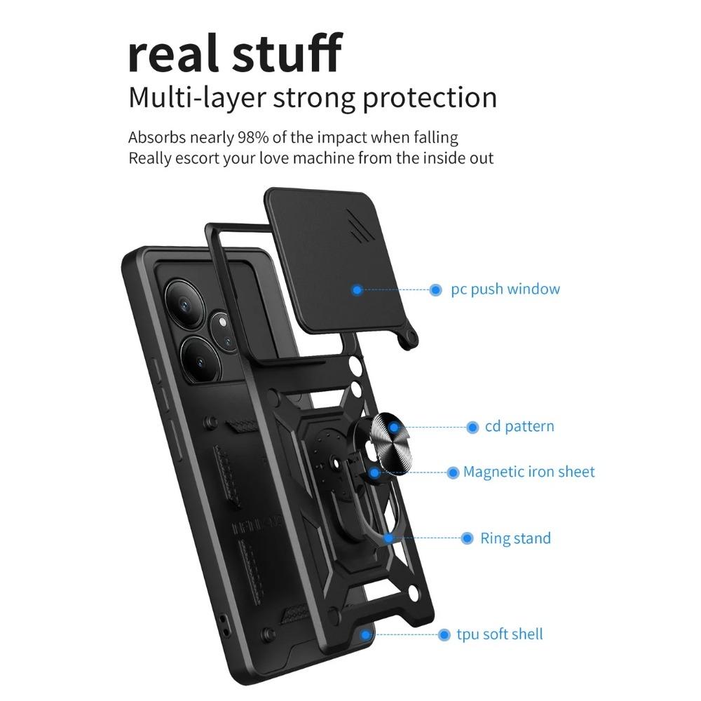 Camera Protect Case for Realme GT Neo 6 6T 3 N53 N55 Realme C61 C63 C65 C67 C51 C53 C55 C35 C21Y C25Y Armor Hybrid Ring Cover