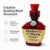 Creative Men Gift Maker's Mark Bourbon Whiskey Bottle Building Block Model Assembly Toy Desktop Bar Collectible Decoration