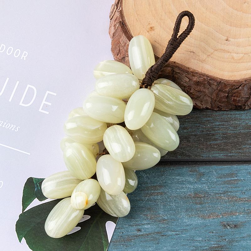 

Нефритовое Яблоко Виноград Украшение Гостиная Дом Декор Винного Шкафа Настольные Поделки Подвеска 14cm зелёный