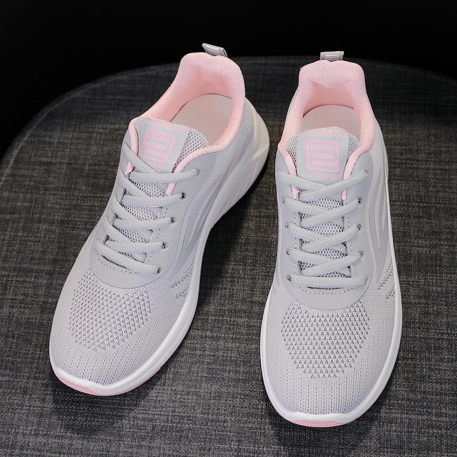 Women s 2026 Spring Flyknit Breathable Korean Style Casual Sports Shoes for Running and Dancing 37