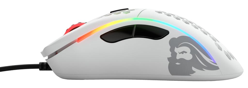 Glorious Model D Wired Gaming Mouse, Ergonomic, RGB Illuminated, 6 Programmable Buttons, 12 DPI, Compatible with PCs, Authentic Japanese Product (69g)