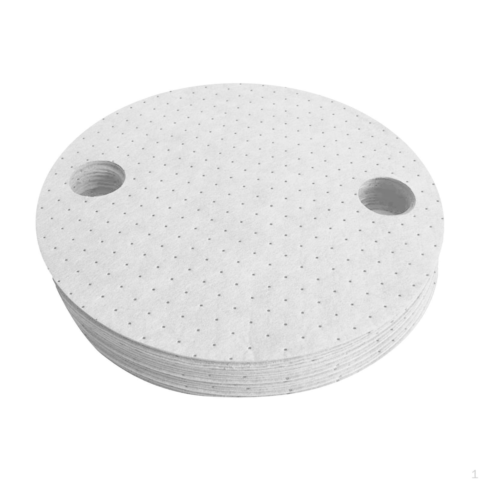 

25 штук Абсорбирующие прокладки Крышка Маслоулавливающие коврики с отверстиями, Коврики для бочек, Абсорбирующие листы для