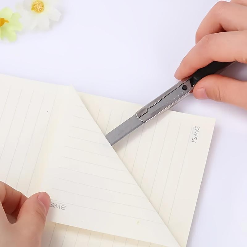 Stainless Steel Lockable Cutting Knife Small Portable Office Supplies Metal Paper Cutting Knife