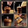 Pepper Grinder, Pepper Grinder Mills, Classic Manual Salt Grinder, Refillable Pepper Mill with Acrylic Visible Window, Adjustable Ceramic Grinding Rot