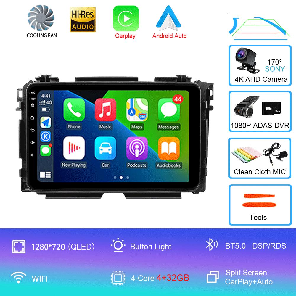 For Honda Vezel HR-V HRV HR V XRV 2012-2019 Car Radio Android 14 Carplay Multimedia Player Autoradio GPS Stereo 2din Head Unit
