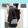 Fashionable Blue Denim Mini Shoulder Bag For Women With Unique Tassel Trimming