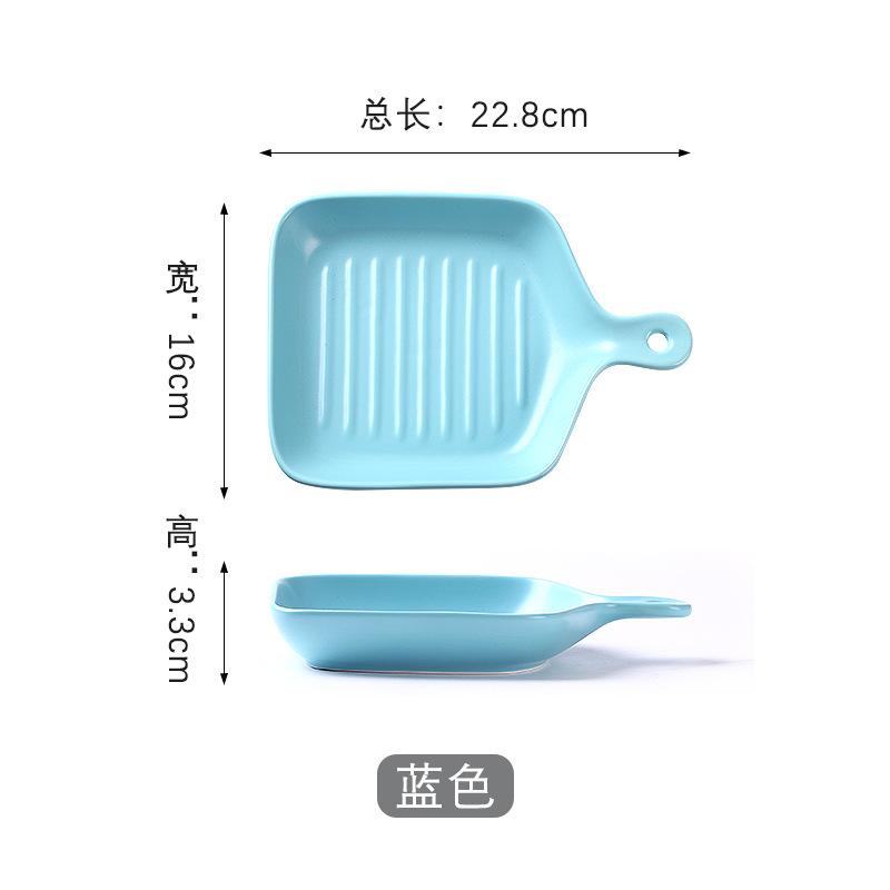 Ins Nordic Tableware Household Plates Creative Plates Baking Trays Ceramic Dishes Irregular Breakfast Dessert Trays Oven