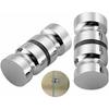 Set of 2 Chrome-plated Stainless Steel Rustproof Shower Door Handles 6×3 Cm