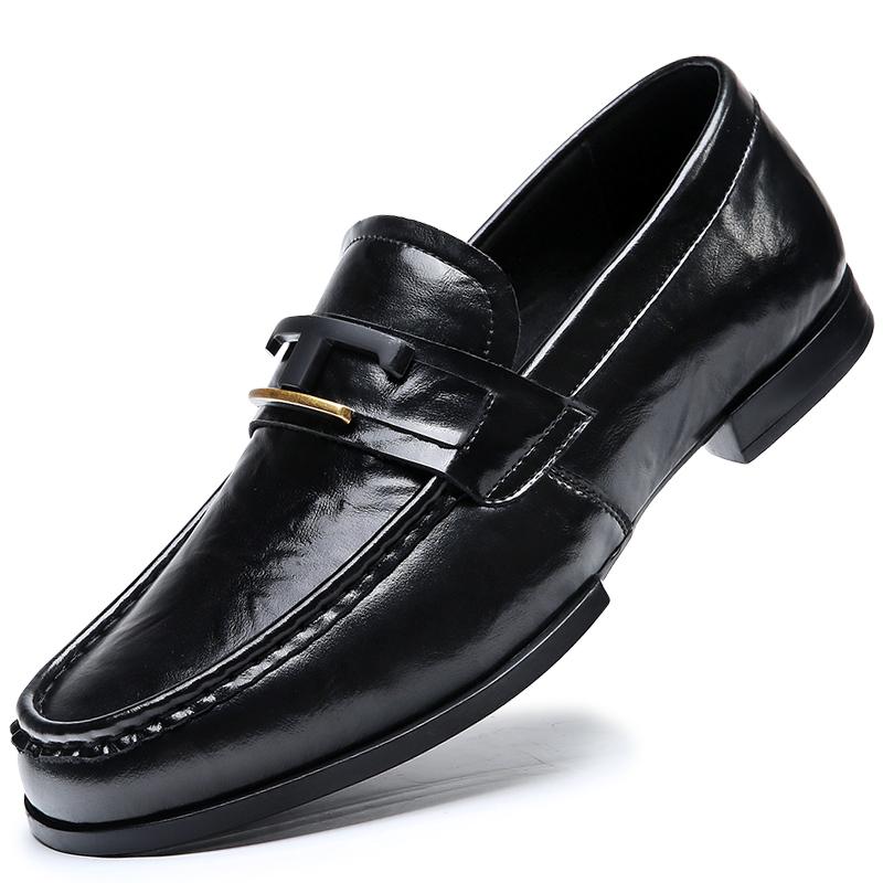 

Модные мужские туфли с круглым носком, удобные, с плоской подошвой, нескользящие, повседневные, деловые, для прогулок, мужские туфли, обувь для джентльменов 44 чёрный
