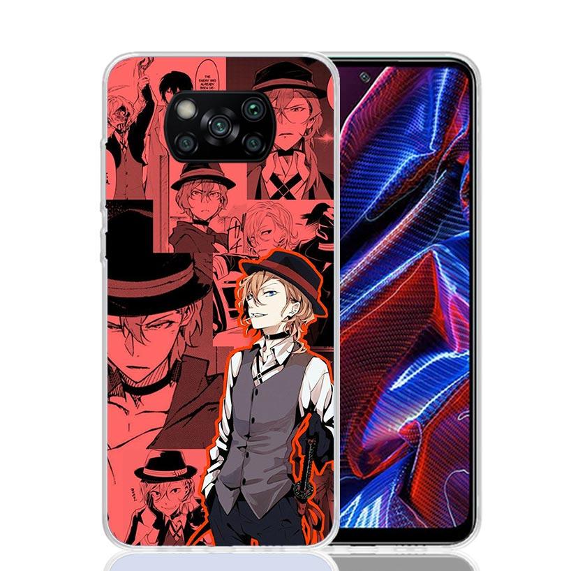 Bungo Stray Dogs Manga Phone Case For Xiaomi Poco X7 X6 X5 Pro F7 Ultra Redmi 15C 15 13 13C 12 12C 10 10A 10C 9 9A 9C 9T Cover P