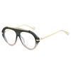New European and American fashion pilot glasses frame versatile tide Internet celebrity big frame toad mirror retro