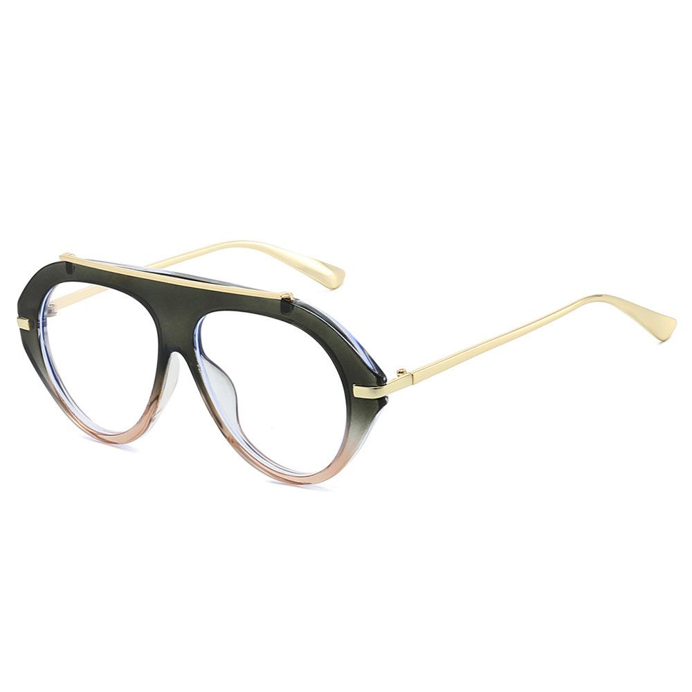New European and American fashion pilot glasses frame versatile tide Internet celebrity big frame toad mirror retro