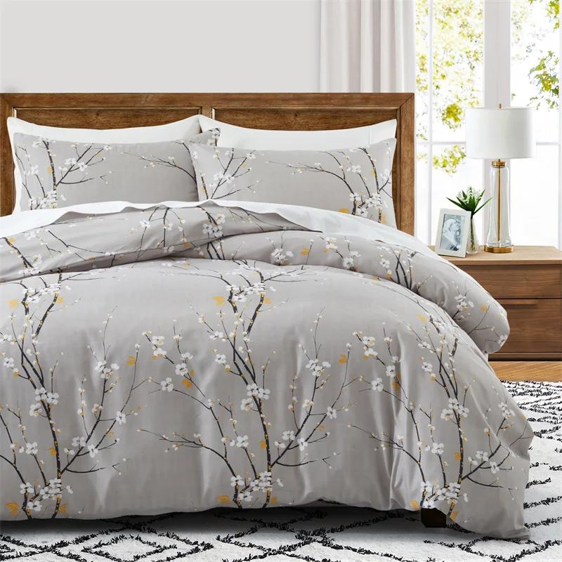 Comforter Abstract Geometric Full Queen Size Wave Pattern Bedding Set Farmhouse Comforter Microfiber Chevron