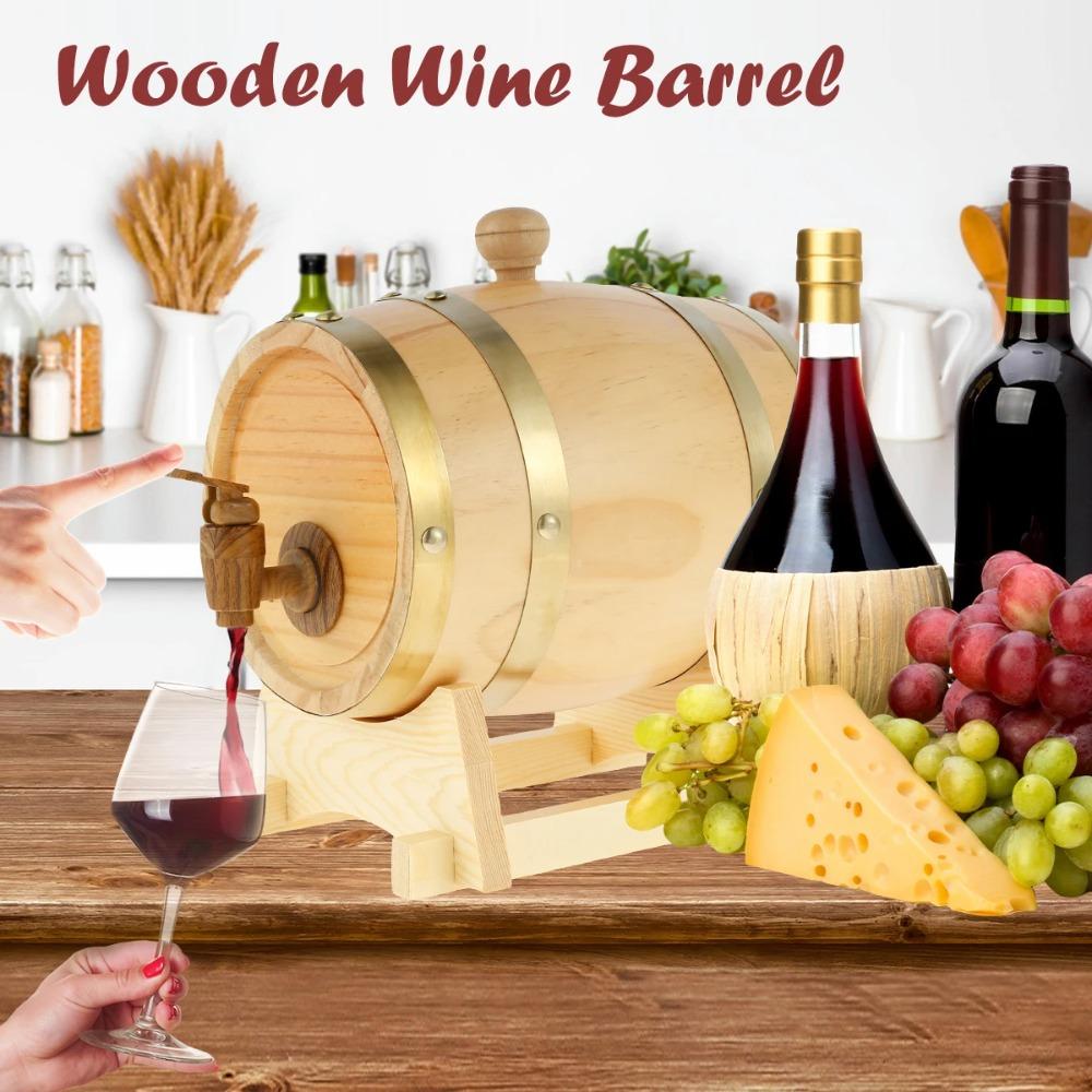With Tap Wine Barrel Wood Beer Container Bar Tool Beer Dispenser  Pub
