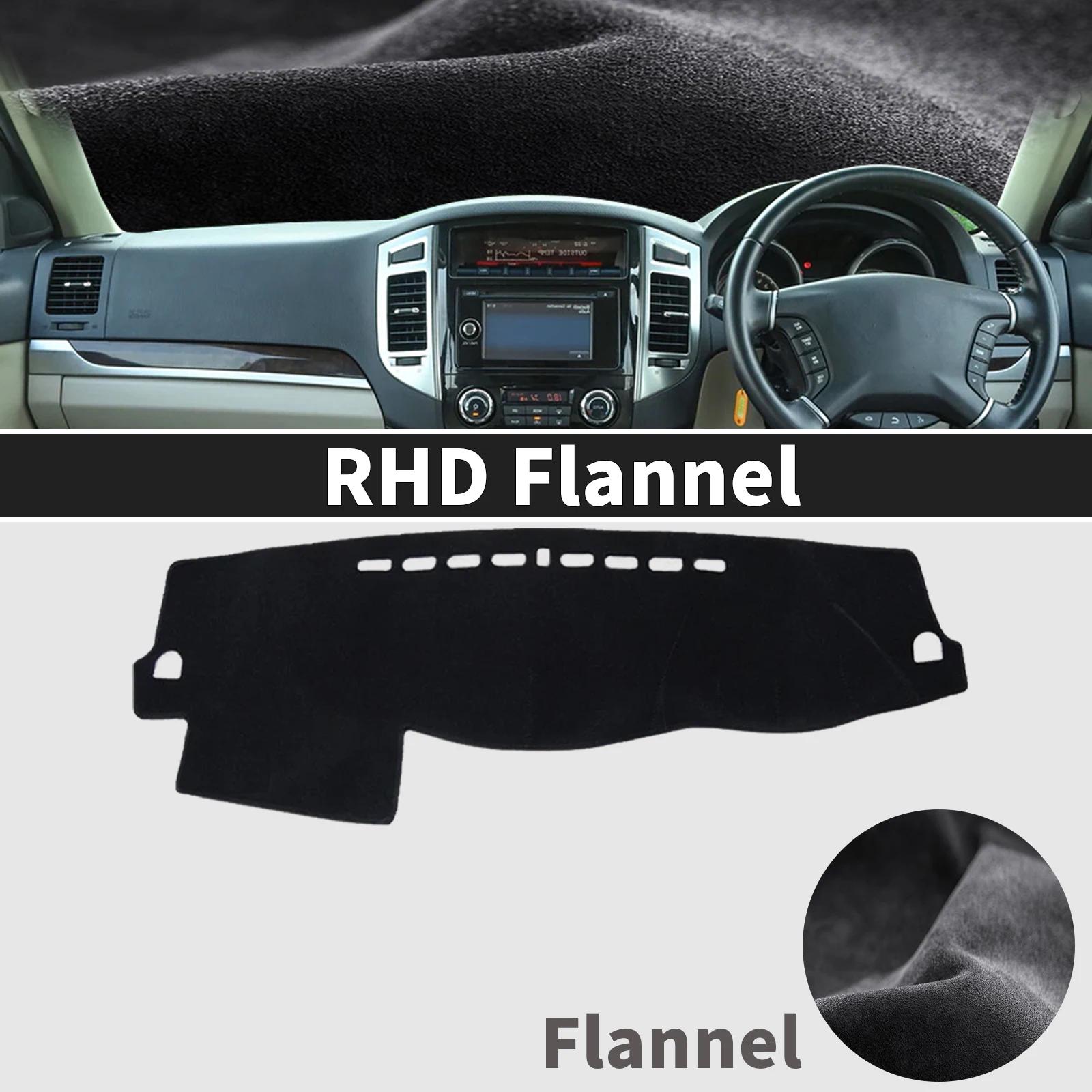 für Mitsubishi Pajero Shogun Montero 2006- V80 V87 V93 V97 Schutzteppich Armaturenbrettabdeckung Armaturenbrett Abdeckung Pad DashMat Sonnenschutz RHD Flannel