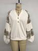 Yiyi Women's Plaid Patchwork Round Neck Pullover Sweatshirt - Autumn 2025 Edition