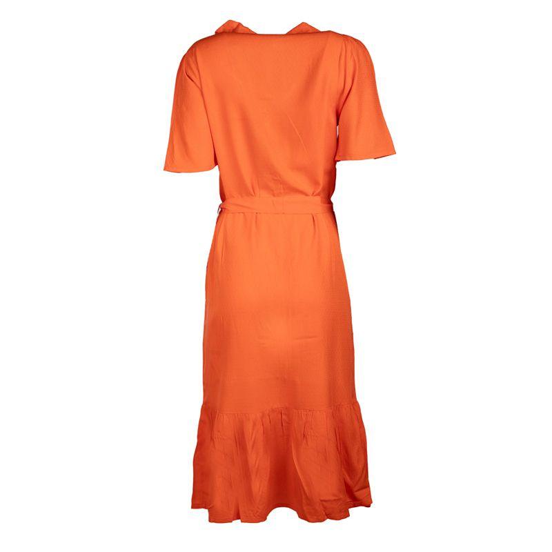 Long Orange Shirt Dress Woman DEELUXE 74