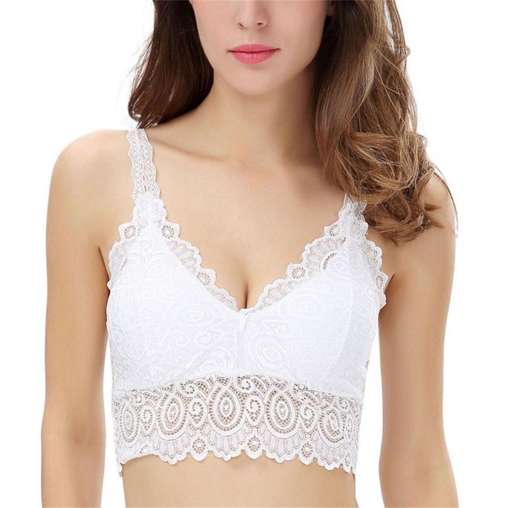 Summer Vest Bikini Lace Bra Bralette Bustier Crop Tops Crochet Padded Bra