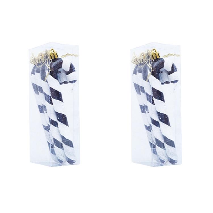 Christmas Candy Canes Pendant Enhancements Plastic Weather Resistant Decorative Rings For Tree Decorations