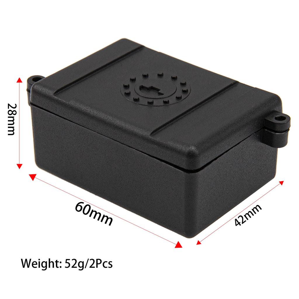 2pcs RC Receiver Waterproof Box, RC ESC Receiver Dustproof Box Protector Case, Compatible with Traxxas TRX-4 SCX10 90027 SCX10 90046 D90 110 RC