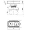 Double On-Off Button, I-O, Green+Red 1×No+1×Nc Ip65