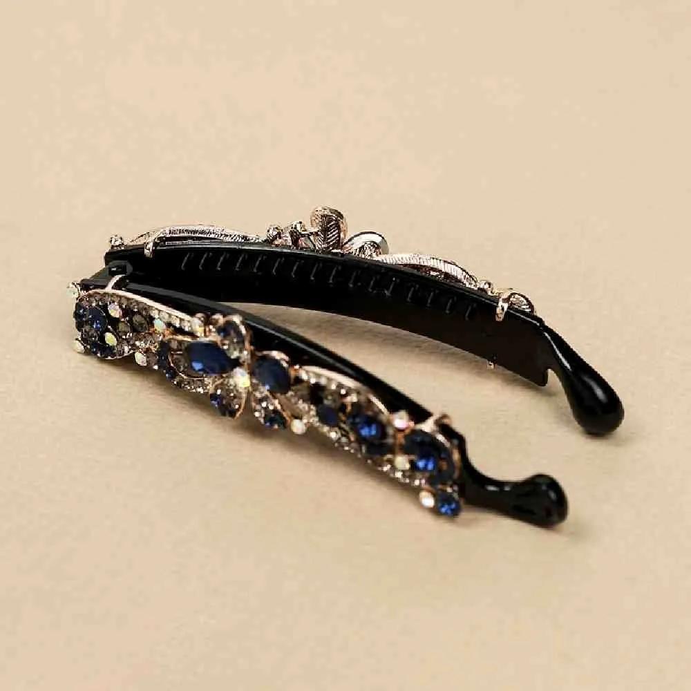 Chamol Cubic Hair Banana Pin Blue Women s Pin Pretty Hair Pin Women s Pin Women s Hair Pin