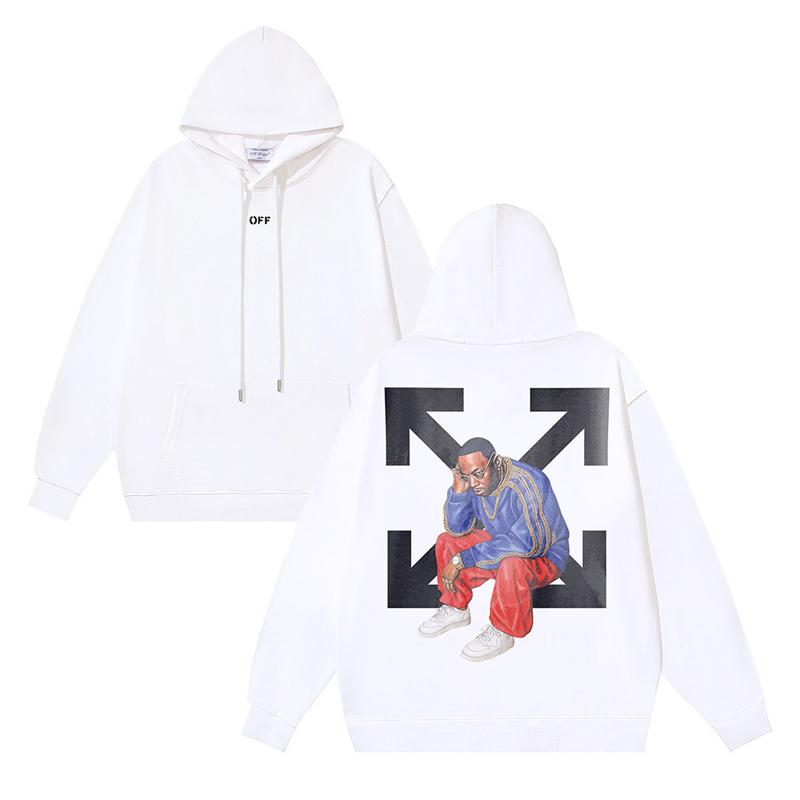 

1278 Off-White 2025 Autumn/Winter New Character Printed Pattern Hoodie Hoodie for Men and Women S