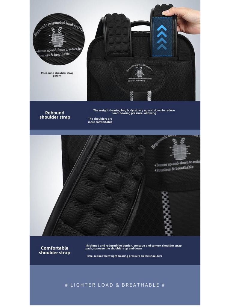 Men's High-End Genuine Leather Large Capacity Laptop Backpack for Business and Travel