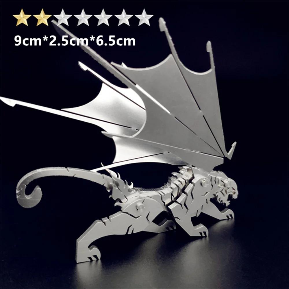 Microworld 3D Metal Animal Puzzle Games Steel Warcraft DIY Kits Detachable Jigsaw Birthday Gifts Toys For Home Decorative