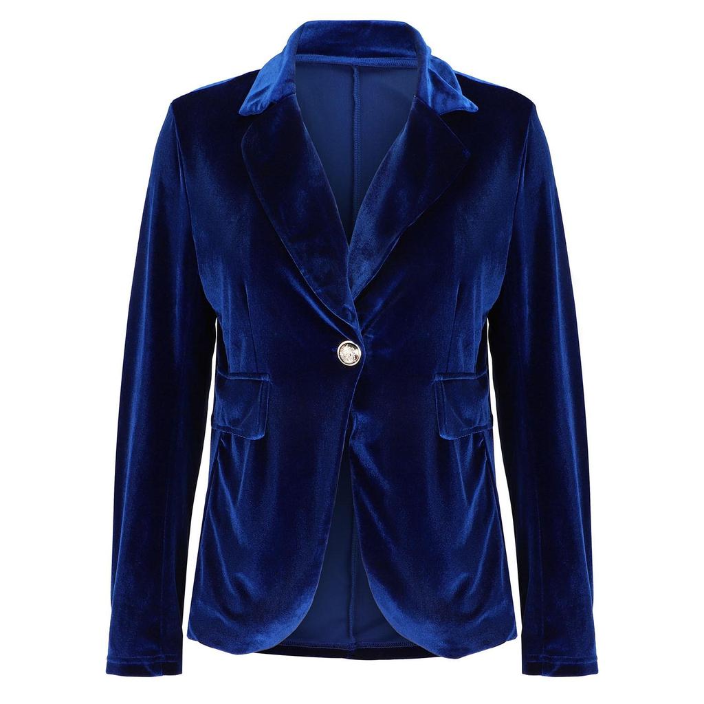 Elegant Women's Solid Color Suit Jacket - Fall/Winter 2025 Collection