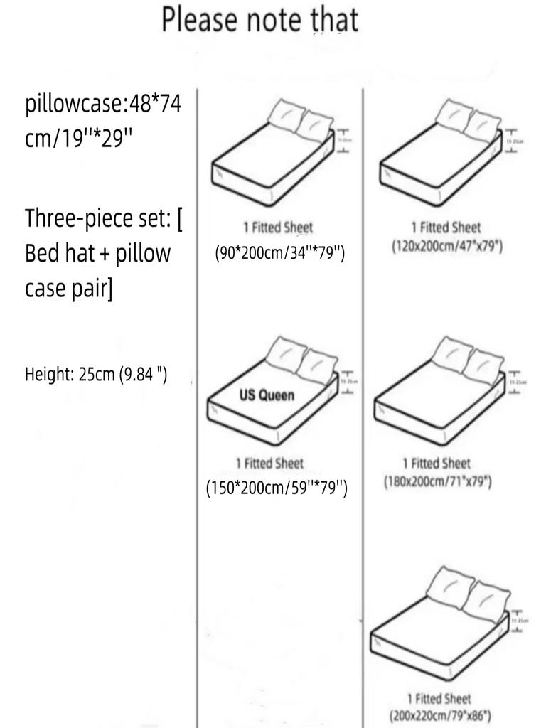 3 Piece Set, Single Bed Head + Two Pillow Cases (No Core) Suitable For All Seasons, Dust-Proof Bedspread Bedding