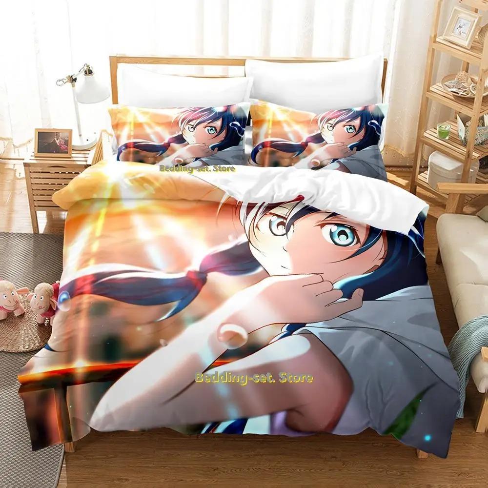 Comfortable Anime Print Bedding Set With Duvet Cover And Pillowcases Single Twin Full Queen King Sizes For Adults And Kids