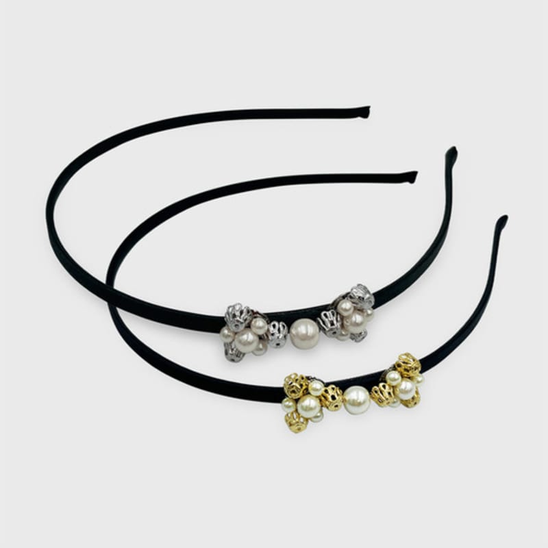 Jean Paul Clarisse Mini Pearl Ribbon Hairband LFHB0468