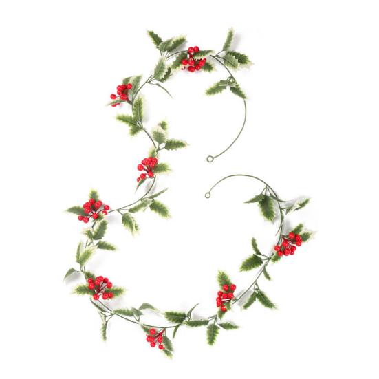 Simulated Christmas Rattan Vine No Maintenance Faux Willow with Red Berry Garland Wedding Party Home Decor