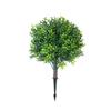 Artificial Boxwood Topiary Trees with Ground Stakes Plastic Greenery Decor for Villa Courtyard Garden Outdoor Patio Ornaments