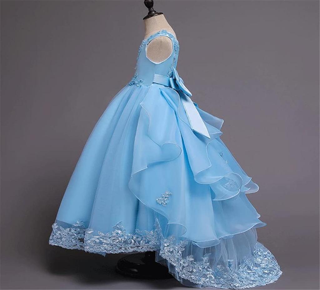 VIISEN Junior Piano Recital Formal Kids Concert Wedding Elegant Embroidered Formal Sizes Size Children's Dress, Dress, Dress, Dress, Dress, Dress,