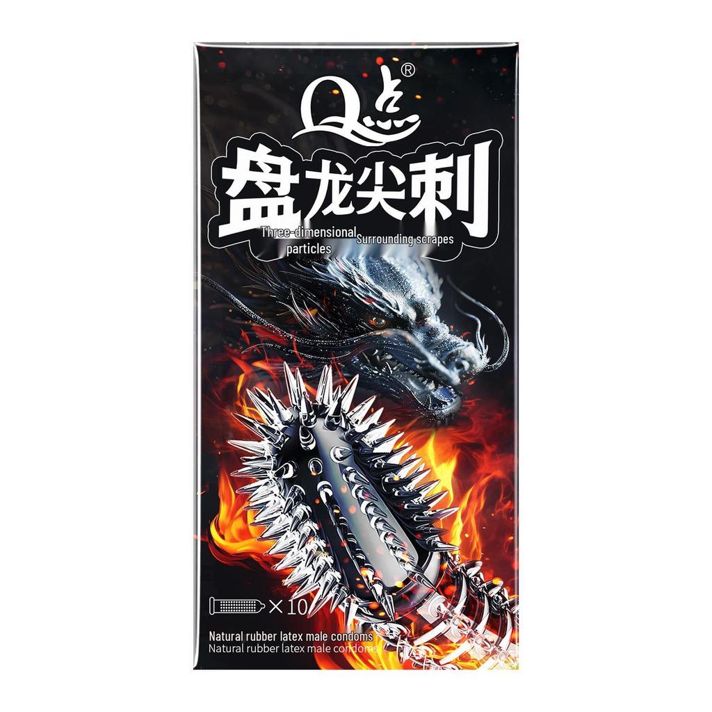 Q Point Ultra-Thin Dragon Thorn Stimulation Condoms for Men and Women Adults