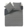 Housse De Couette - Gaze De Coton - Gris - 240x220cm - 2 Taies 63x63cm - Réversible