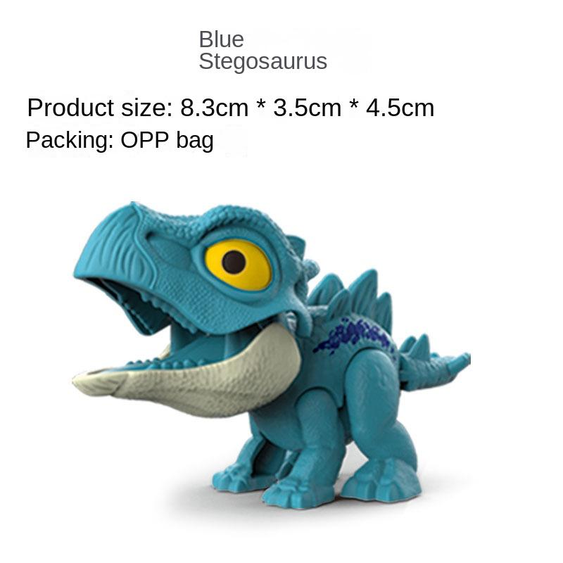 Non-Toxic Jurassic Finger Dinosaur Triceratops Tyrannosaurus Model Toys For Kids Creative Finger Biting Dinosaurs Interactive Toy Children Gift