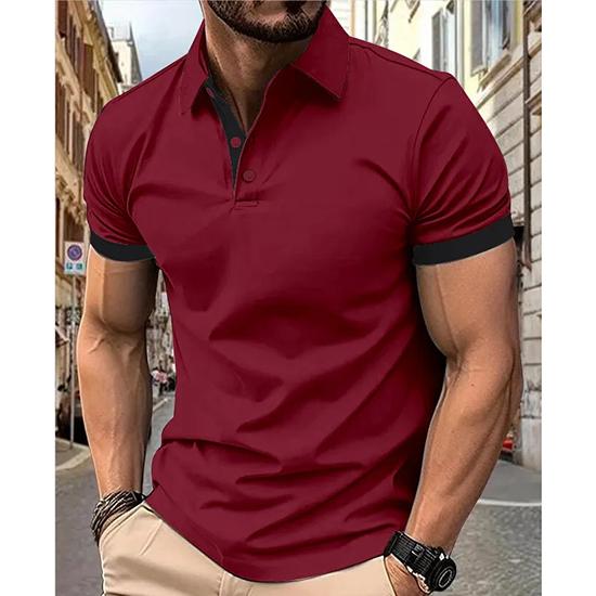 Frühlings- und Sommer-T-Shirt Herren Kurzarm Freizeit-Oberteil Mode-Poloshirt