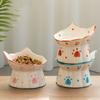 Ceramic Dogs Snack Water Bowls Elevated Pet Drinking Eating Feeders  Protect Pet's Spine