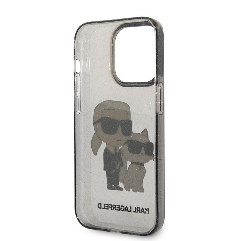 Karl Lagerfeld Iml Glitter Nft Karl & Choupette - Etui Iphone 14 Pro Max (Czarny)