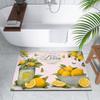 Lemon Print Bathroom Shower Bath Mats Absorbent Foot Mat Non-slip Toilet Rug Quick Dry Floor Carpet Doormat Washable
