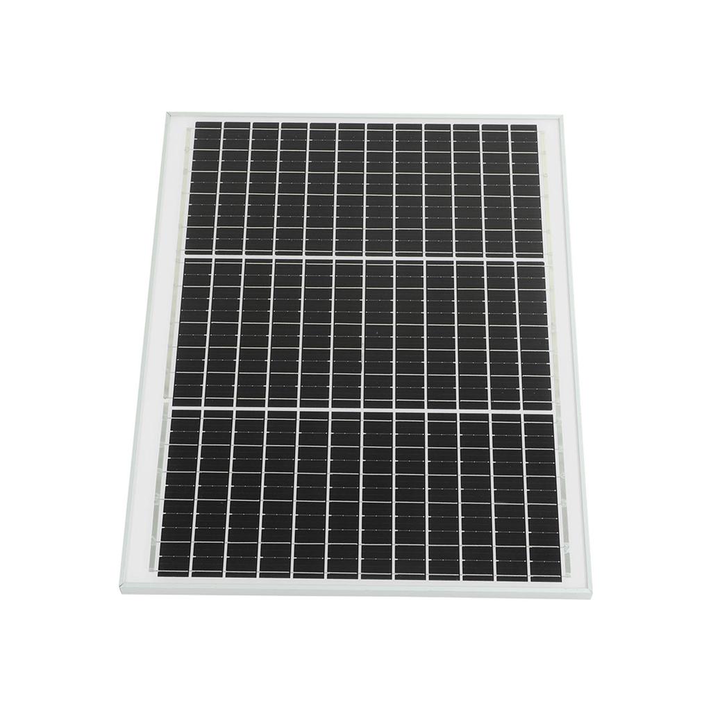 Portable Solar Panel 50W 18V Monocrystalline Waterproof High Efficiency for Home House Boat Trailer 