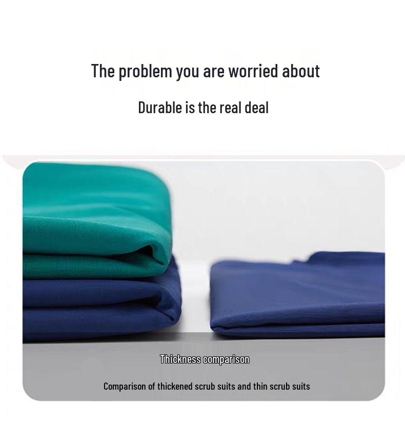 Enhanced Anti-Static Long Sleeve Scrub Suit - Quick-Drying, Stretchable, Medical Gown for Nurses