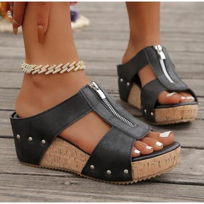 Mode Damen Sandalen Neu Sommer Römisch Offene Zehenpartie Plateau Schuhe Damen Retro Peep Toe Keilabsatzschuhe Damen Luxus Lässig Designer Sandalen