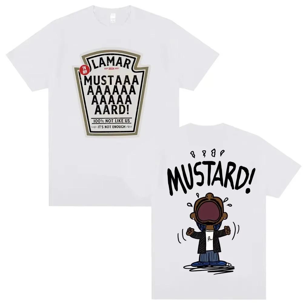 2025 Kendrick Lamar Mustard T Shirts Unisex Harajuku Hip Hop Short Sleeve Popular Music T Shirt Men's Casual Cotton  T-shirt