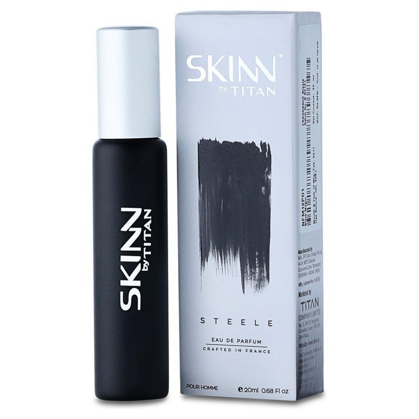 

Skinn by Titan Steele Perfume Eau De Perfum Crafted In France For Men 20ml PV101
